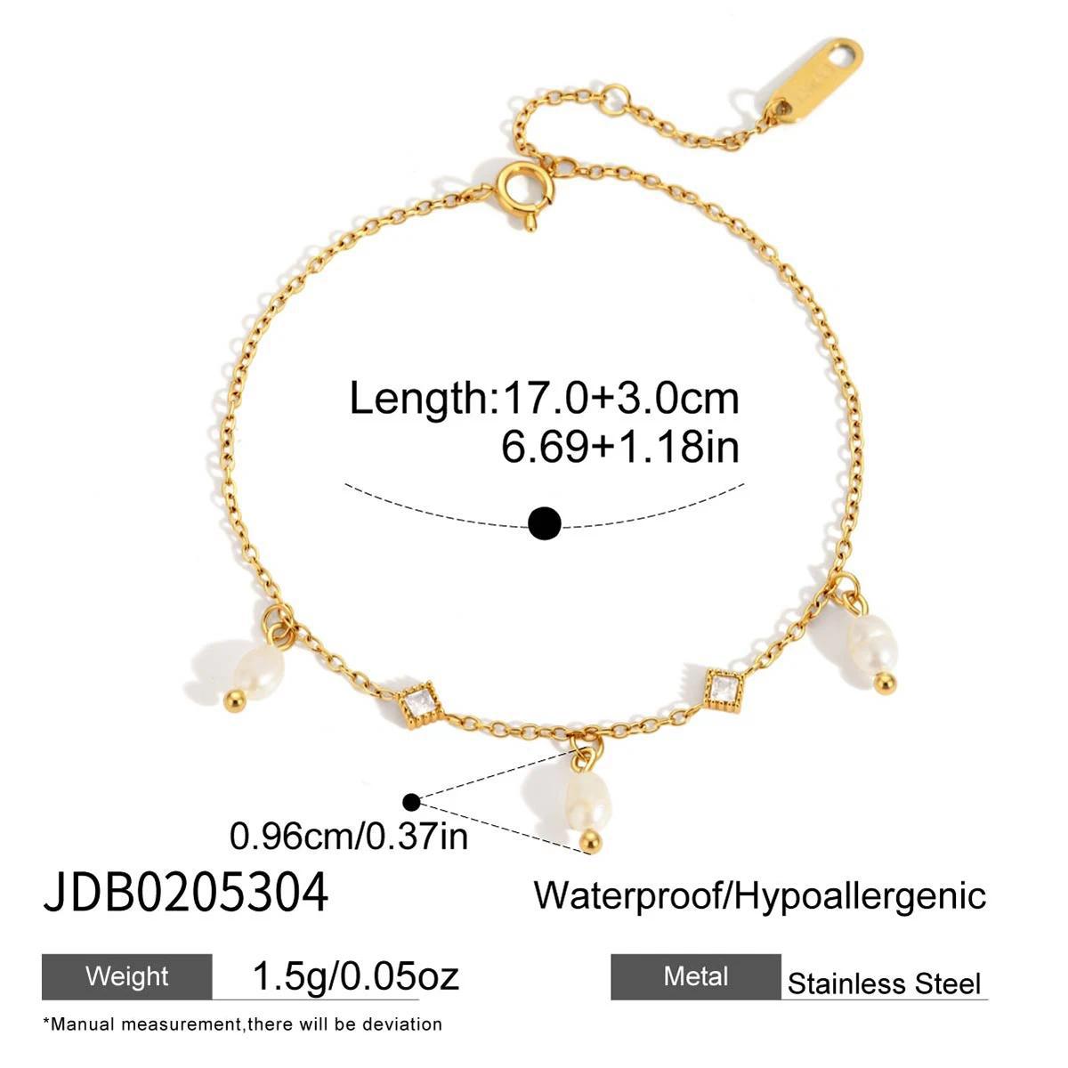 Damen Armband mit glänzenden Zirkonia und eleganten Perlendetails Shop Nory
