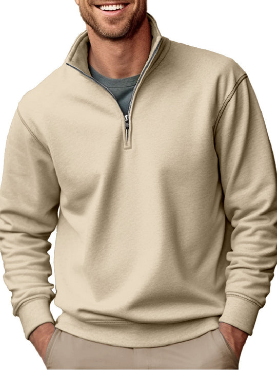Herren nan Halbzip-Sweatshirt mit Stehkragen und weichem Fleece-Innenfutter Shop Nory