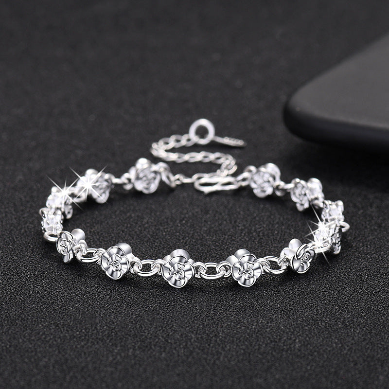 Damen filigranes Armband mit kunstvollem Rosen-Design Shop Nory