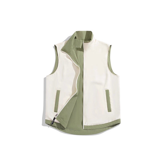Herren Ärmellose Wind- und Thermo-Utility‑Weste mit seidigem Innenfutter und verdecktem Zwei‑Wege‑Reißverschluss Shop Nory