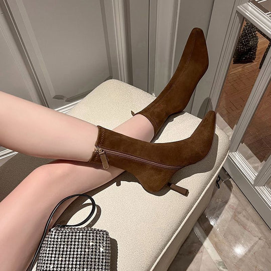 Damen Sock-Stiefeletten aus Stretch mit spitzer Zehenpartie und sculpted Stiletto-Absatz Shop Nory