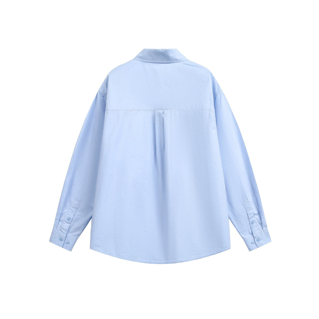 Damen Oversize-Casual-Hemd mit Drop-Shoulder und Brusttasche Shop Nory