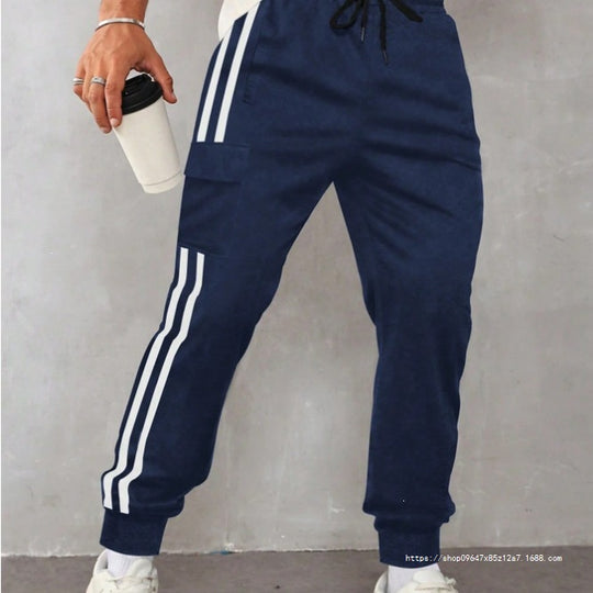 Herren Utility-Jogginghose mit aufgesetzter Känguru-Tasche und breiten Kordeln Shop Nory