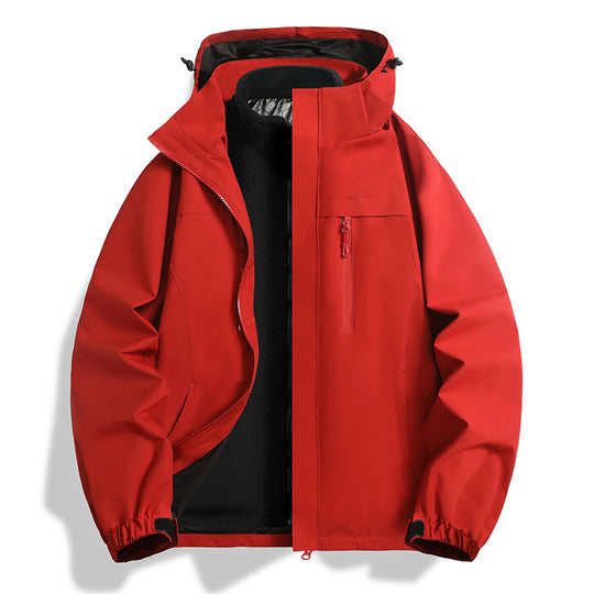 Herren Zwei-in-eins Softshell-Hybridjacke mit abnehmbarer Fleece-Innenjacke und wasserabweisender Membran Shop Nory