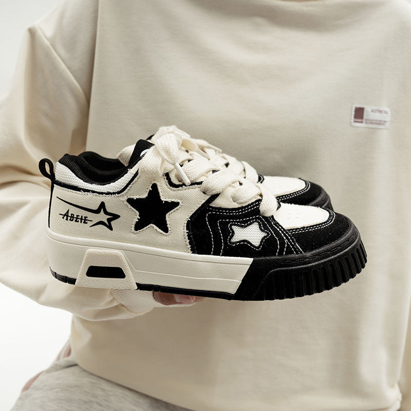 Damen Sneakers mit stilvollem Sternenmuster und bequemer Sohle Shopnory