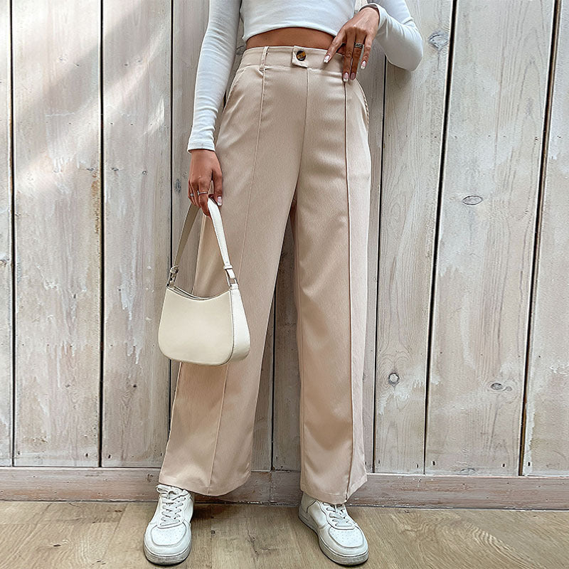 Damen Hochtaillierte Wide‑Leghose mit Bügelfalte und subtiler Anzugoptik Shop Nory