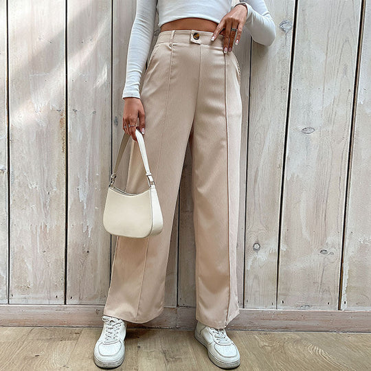 Damen Hochtaillierte Wide‑Leghose mit Bügelfalte und subtiler Anzugoptik Shop Nory
