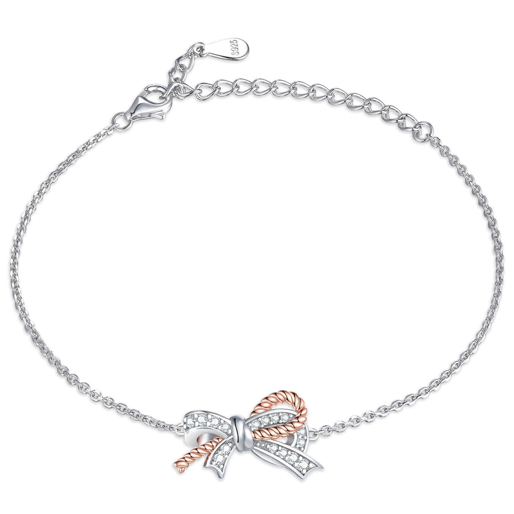 Damenarmband mit kunstvollem Schleifenmotiv und funkelnden Zirkonia Shop Nory