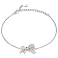 Damenarmband mit kunstvollem Schleifenmotiv und funkelnden Zirkonia Shop Nory