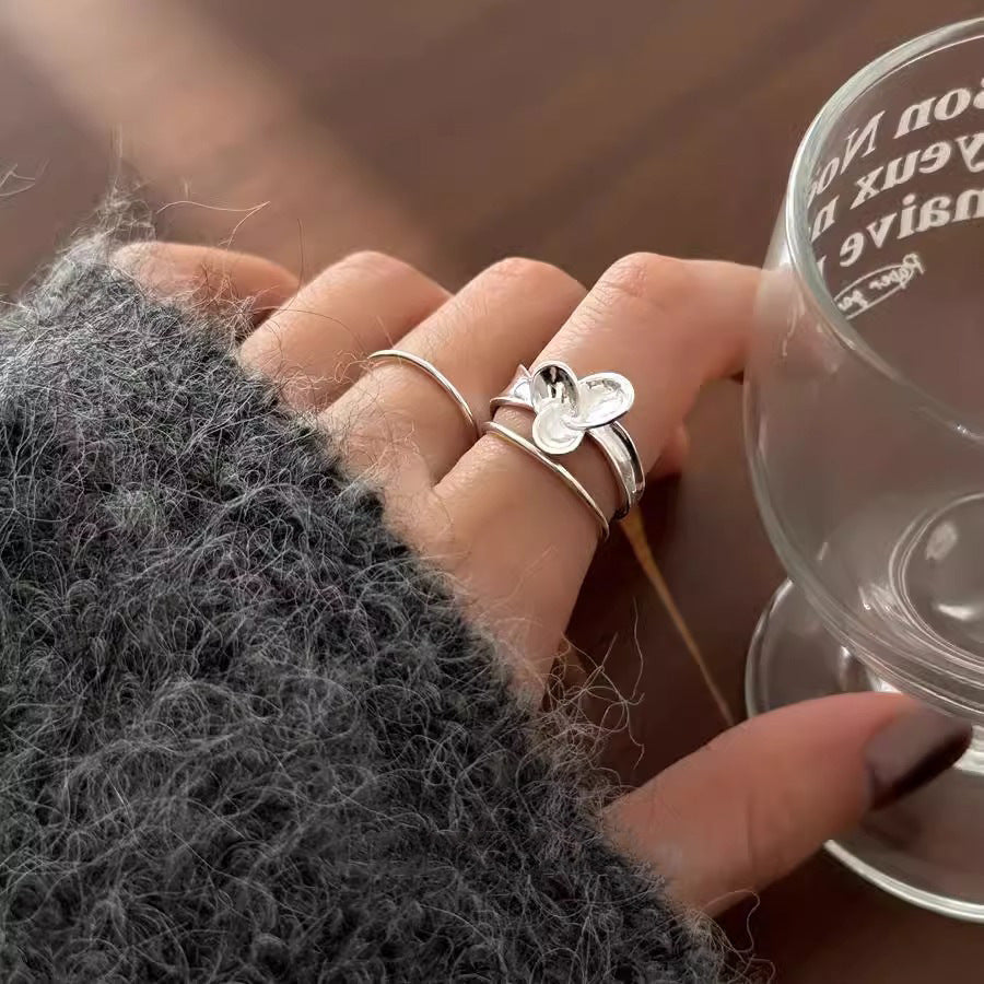 Damenring mit stilvollem Blumenmotiv Shop Nory