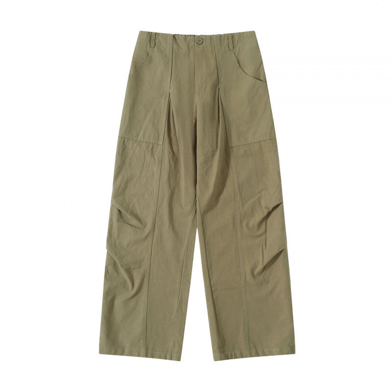 Damen High‑Waist weite Cargo‑Hose mit Teilungsnähten und aufgesetzten Taschen Shop Nory