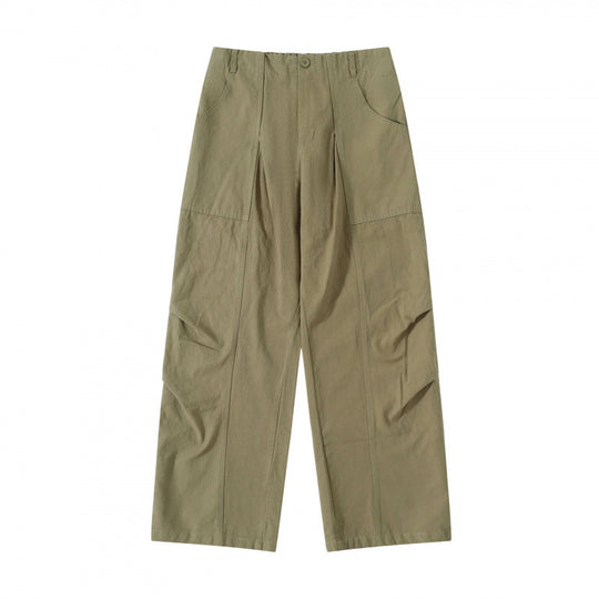 Damen High‑Waist weite Cargo‑Hose mit Teilungsnähten und aufgesetzten Taschen Shop Nory
