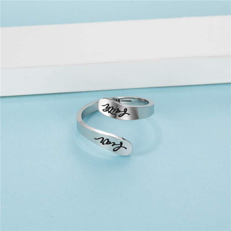 Damen Schriftzug Ring Shop Nory
