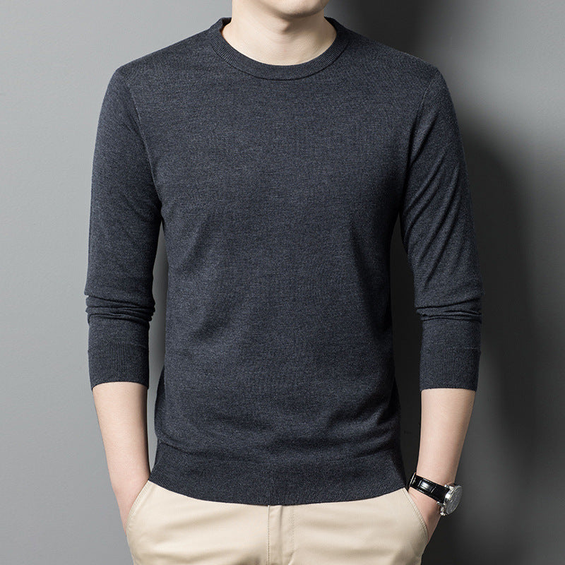 Herren Luxuriöser Rundhals Pullover aus feiner Merinowolle Shop Nory