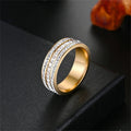 Herren Ring mit luxuriösem, mehrreihigem Zirkonbesatz Shop Nory