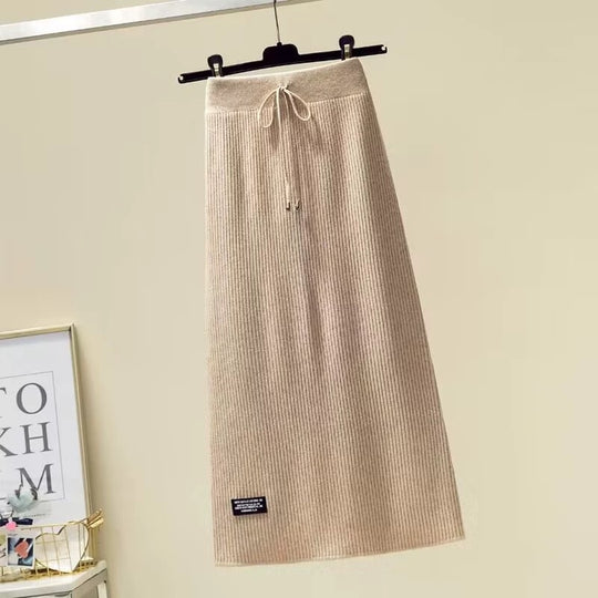 Damen Langer Midirock mit elastischem Bund Shop Nory
