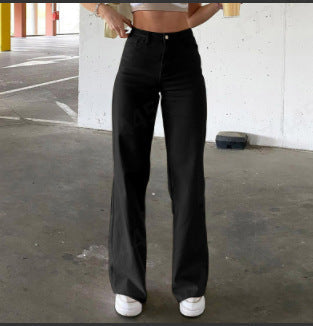 Damen Hohe Taille Schlaghose