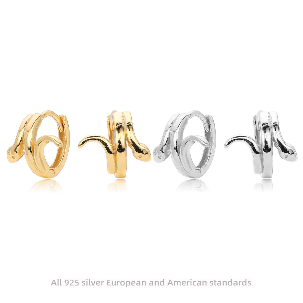 Damen Ohrhänger im kreativen Schlangen-Design aus hochwertigem 925 Sterling Silber Shop Nory