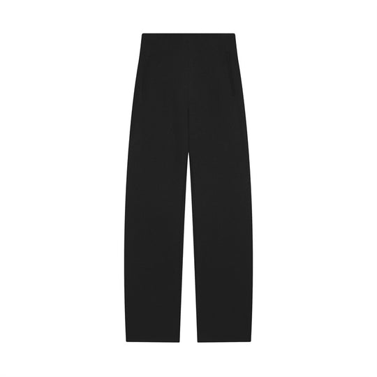 Damen Hochtaillierte weite Stoffhose mit geradem Bein und verdecktem Bund Shop Nory