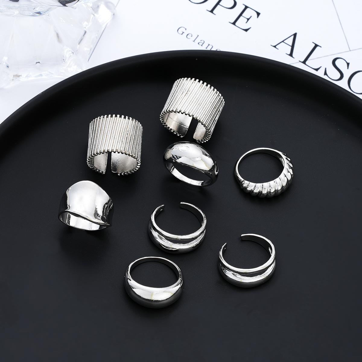 Damen Ring-Set mit modernem, geschwungenem Design Shop Nory