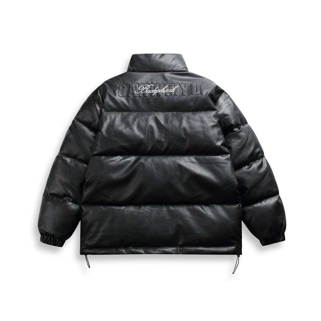 Unisex Kurz geschnittene matte Thermo-Pufferjacke mit minimaler Nahtführung und Tunnelzugsaum Shop Nory