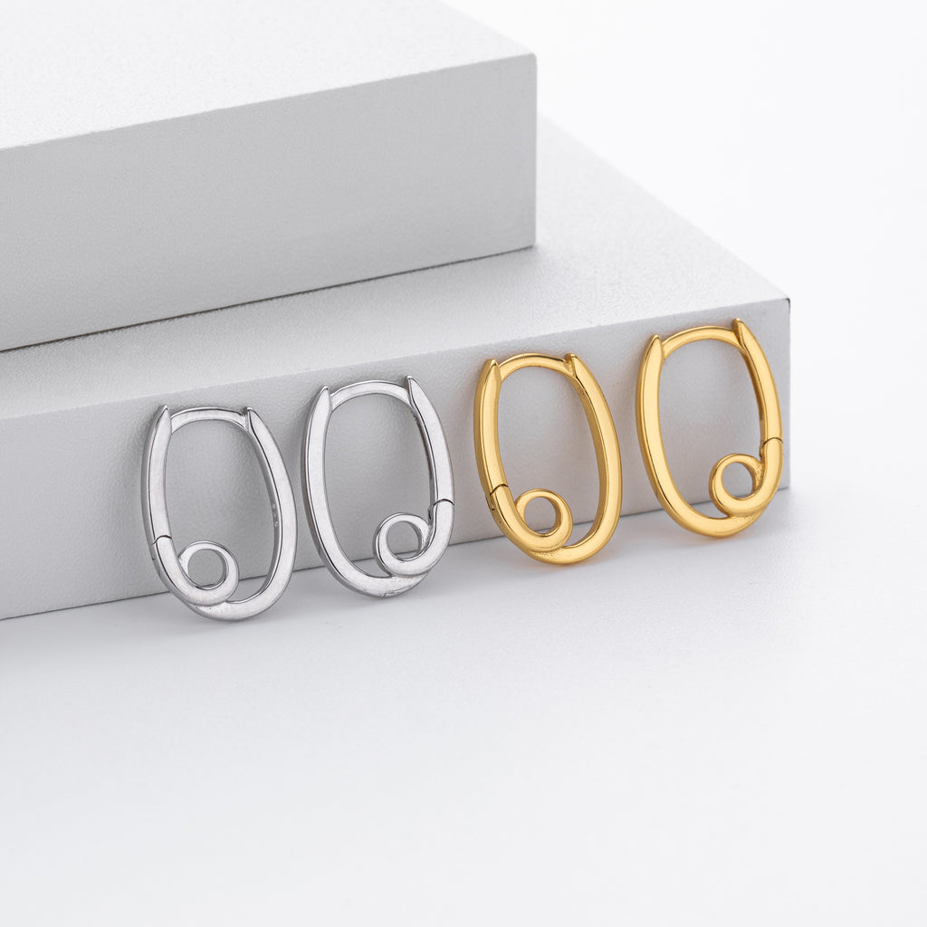 Damen Ohrhänger im modernen Schwungdesign aus 925 Sterling Silber Shop Nory