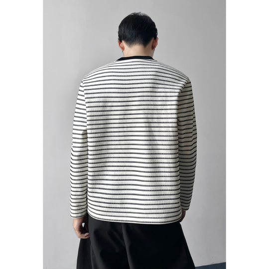 Herren Sportliches Langarm-Shirt mit Streifenmuster Shop Nory