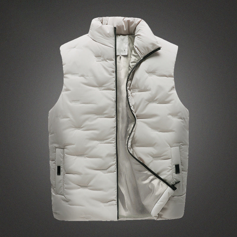 Herren Leichte Thermo-Steppweste mit hochgeschlossenem Stehkragen, winddichter Mikrofaserschale und verdeckten Reißverschlusstaschen Shop Nory