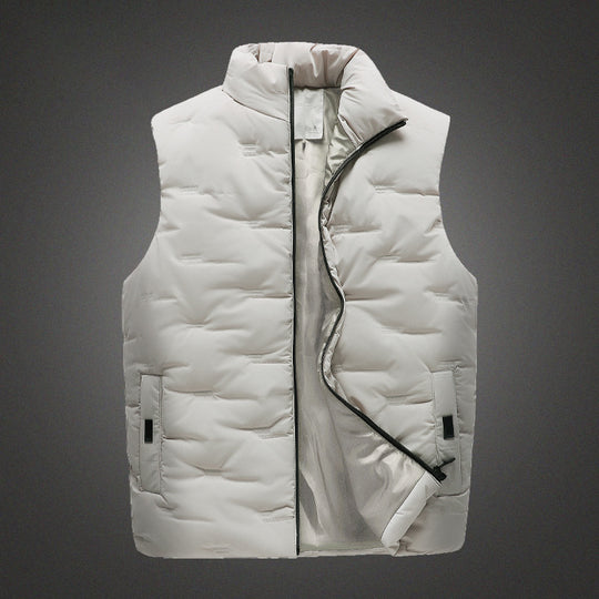 Herren Leichte Thermo-Steppweste mit hochgeschlossenem Stehkragen, winddichter Mikrofaserschale und verdeckten Reißverschlusstaschen Shop Nory