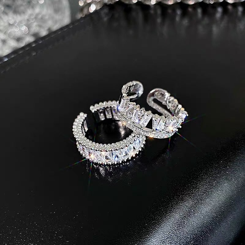 Damen eleganter und funkelnder Ring aus hochwertigem Edelstahl Shop Nory