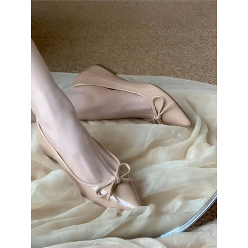 Damen Spitz zulaufende Ballerina-Slipper mit kleinem Keilabsatz Shop Nory