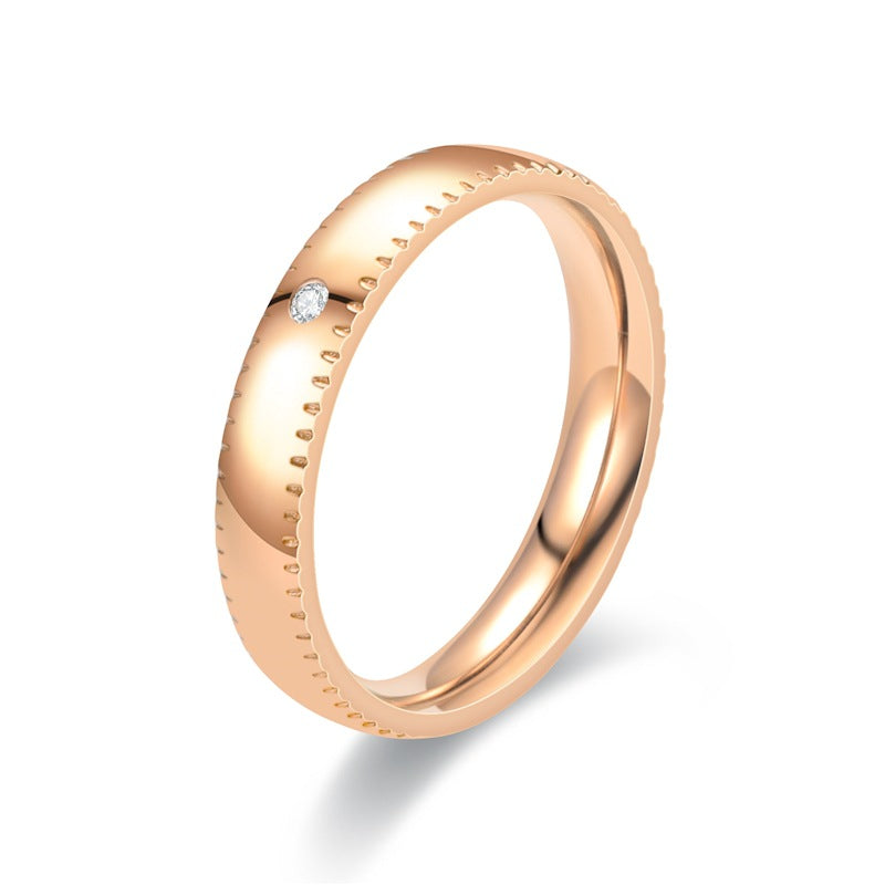 Damen Eleganter Ring mit feinen Linien und funkelndem Zirkonia Shop Nory