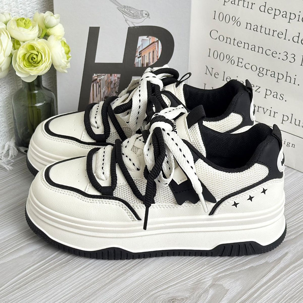 Damen Sportliche Sneaker mit dicker Sohle Shopnory