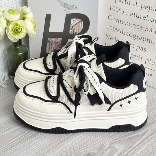 Damen Sportliche Sneaker mit dicker Sohle Shopnory
