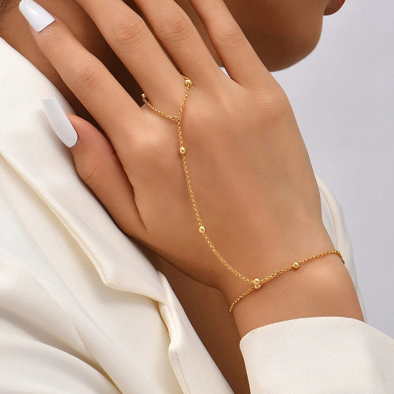 Damen Fußkettchen mit elegantem Gliederdesign und funkelnden Akzenten Shop Nory