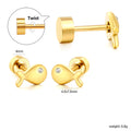 Damen Ohrstecker mit verspieltem Fischdesign aus hochwertigem Edelstahl und funkelndem Zirkonia Shop Nory