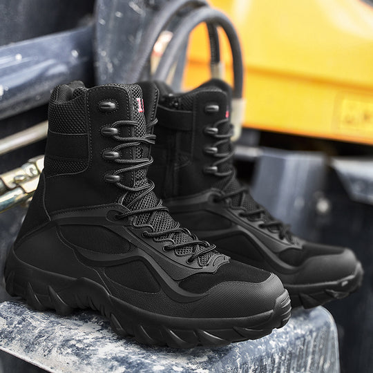Herren Taktischer High-Top Einsatzstiefel mit robuster Trail-Profilsohle Shopy Nory