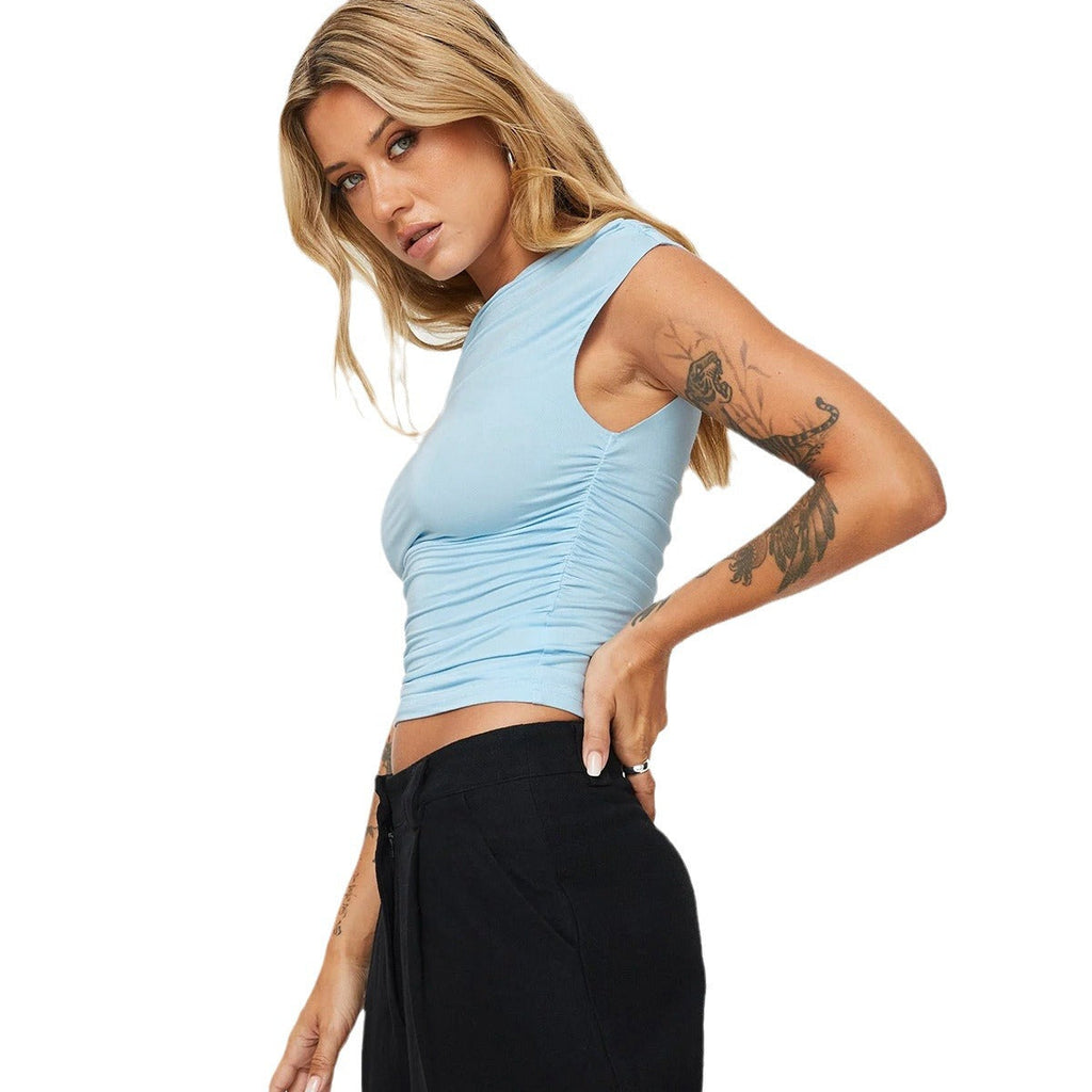 Damen asymmetrisches Oberteil mit schulterfreiem Design und elegantem Schnitt