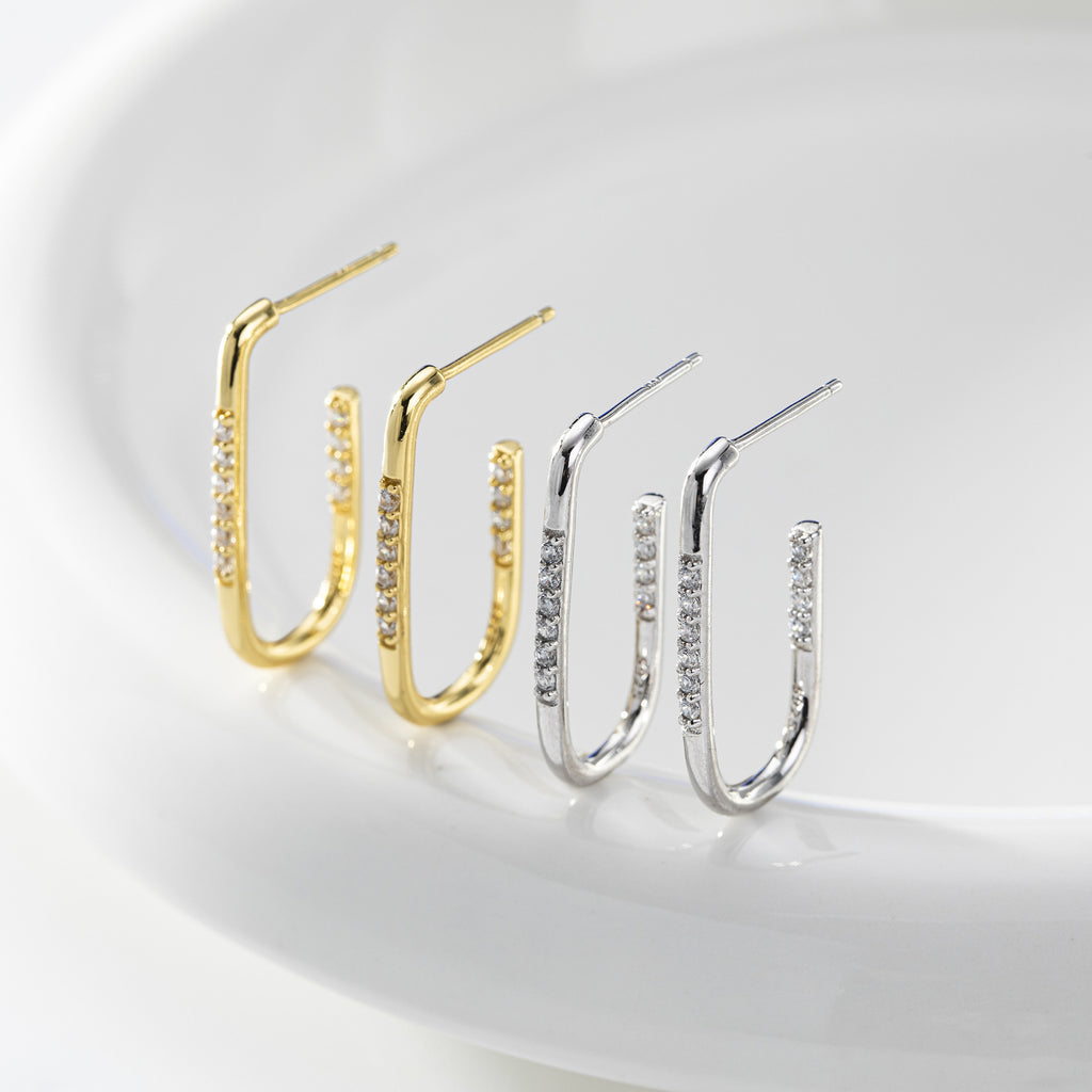 Damen Ohrhänger mit funkelnden Zirkon-Akzenten aus 925 Sterling Silber Shop Nory 1782843558