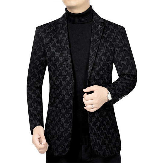Herren Modernes Einreihiges City-Blazer mit aufgesetzten Taschen und leichter Halbfütterung Shop Nory