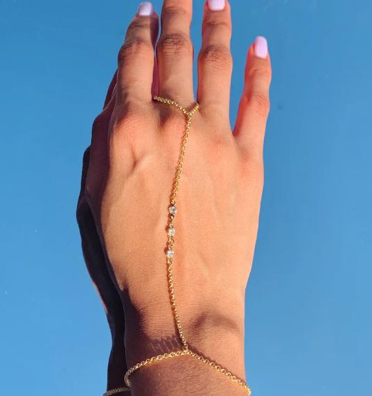 Damen Handkettchen mit funkelnden Zirkonia-Elementen Shop Nory