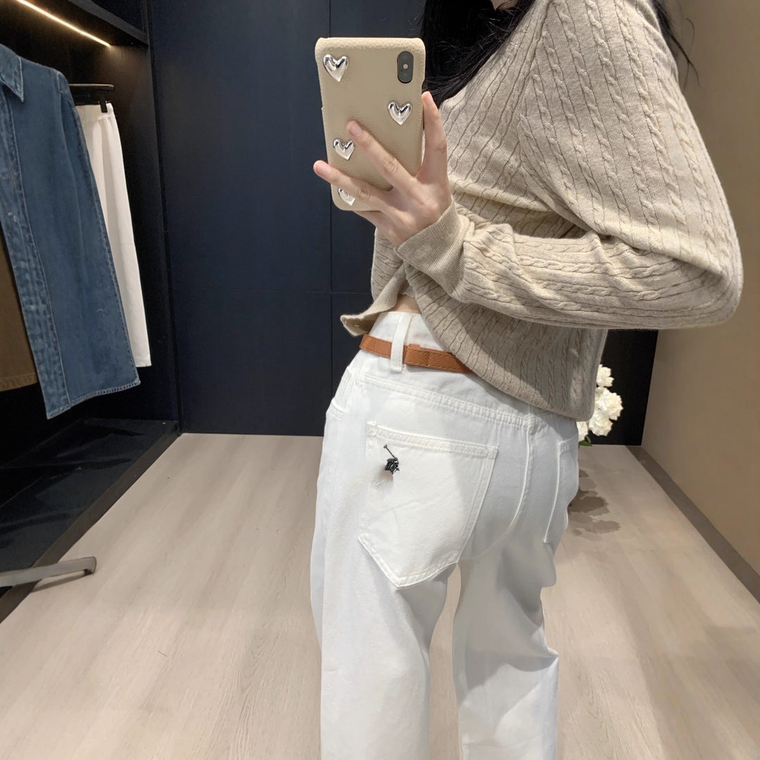 Damen Weite High-Waist Jeans Shop Nory
