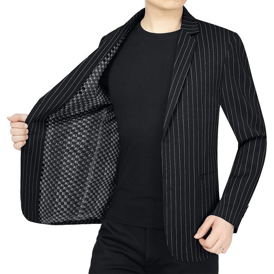 Herren Nadelstreifen-Sakko Slim-Fit mit kontrastivem Innenfutter Shop Nory