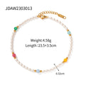 Damen Armband mit bunten Perlen und edlen Goldakzenten Shop Nory