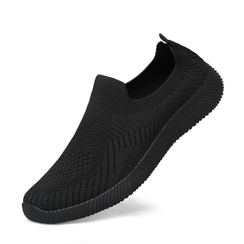 Unisex nan ultraleichter Schlupfschuh aus Feinstrick mit anatomischem Komfortfußbett und gerippter Flexlaufsohle