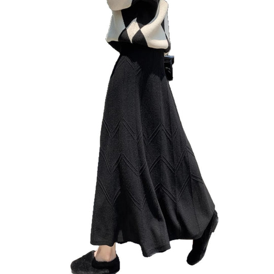 Damen Eleganter, schwingender Maxirock mit strukturiertem Design Shop Nory