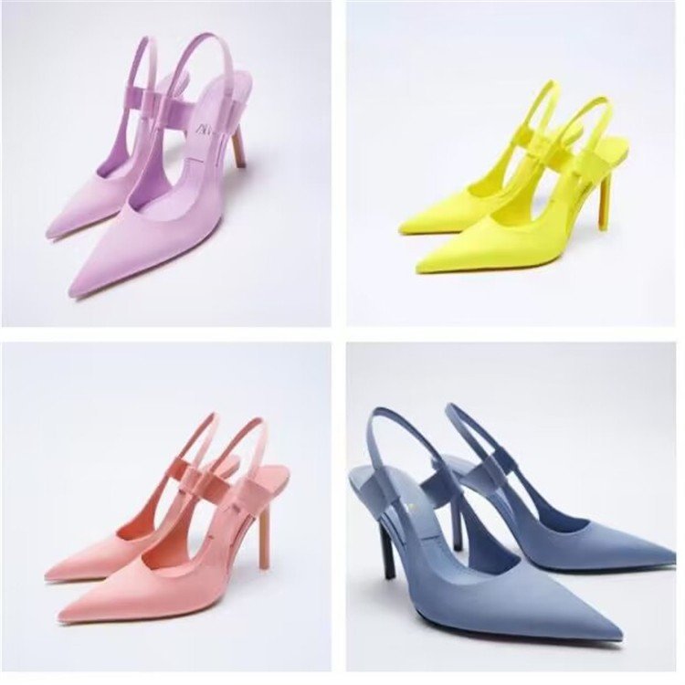 Damen Slingback-Pumps mit elegantem Spitzen-Design und modischem Riemensystem