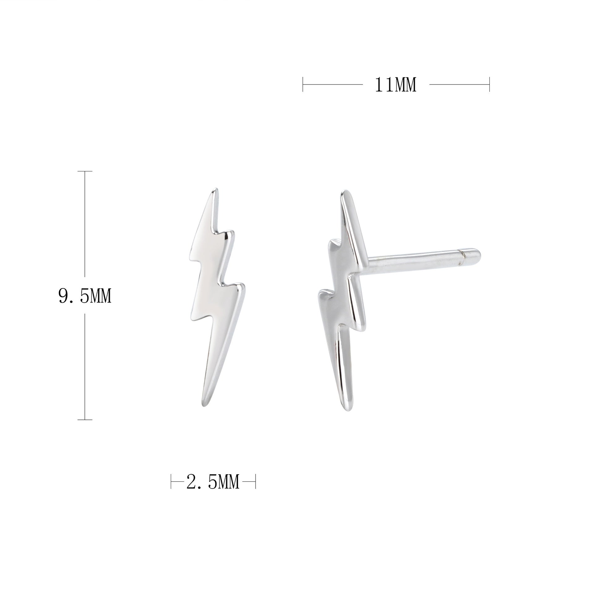 Damen Ohrstecker im trendigen Blitzdesign Shop Nory