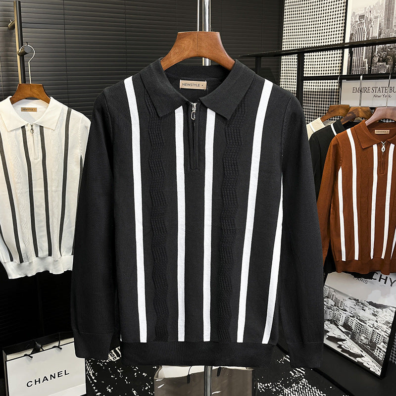 Herren Modisches Kurzarm Strickoberteil mit Reißverschluss Shop Nory 1787964672