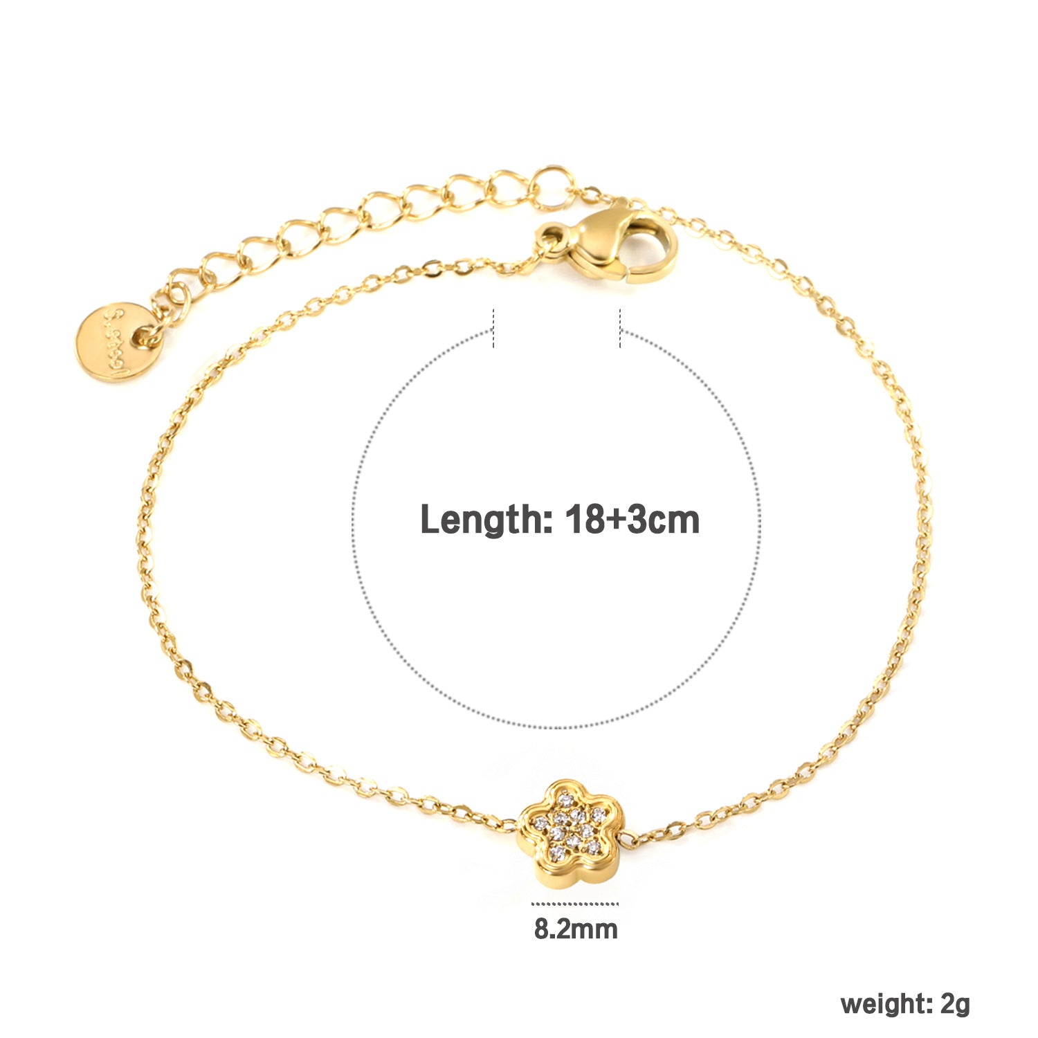 Damen elegant gestaltetes Armband mit funkelndem Hexagon-Anhänger Shop Nory